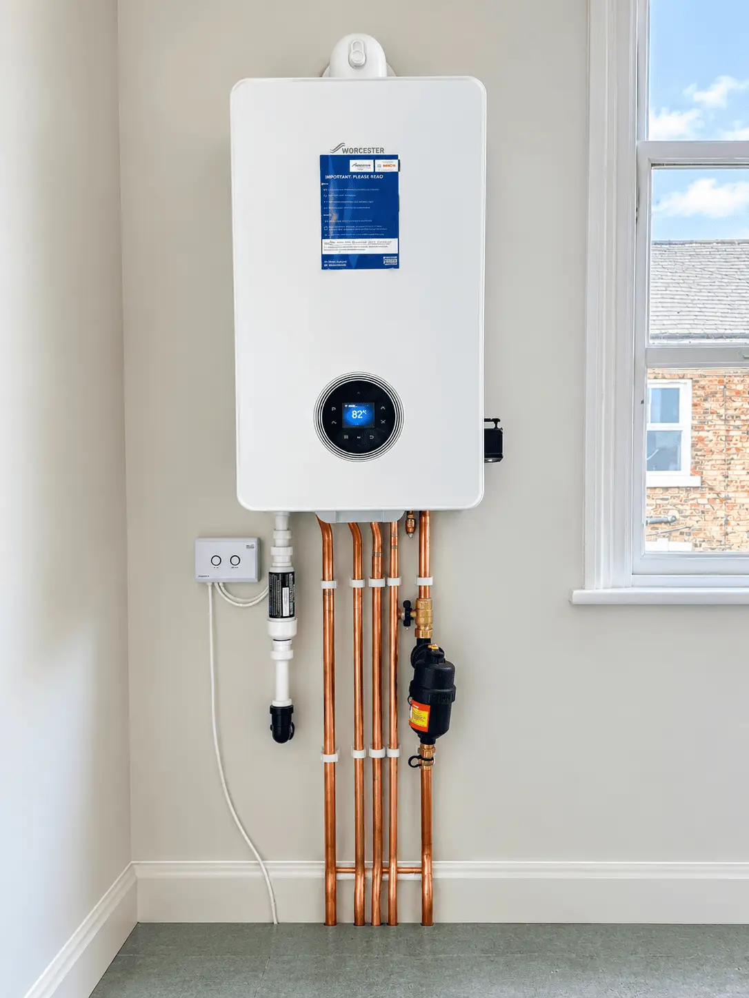 Boilers 1 New Boiler Installation in Halifax and Nearby areas. Worcester Bosch 4000 boiler installed with copper pipework by R&S Heating and Plumbing Ltd