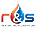 R&S heating and plumbing logo identity